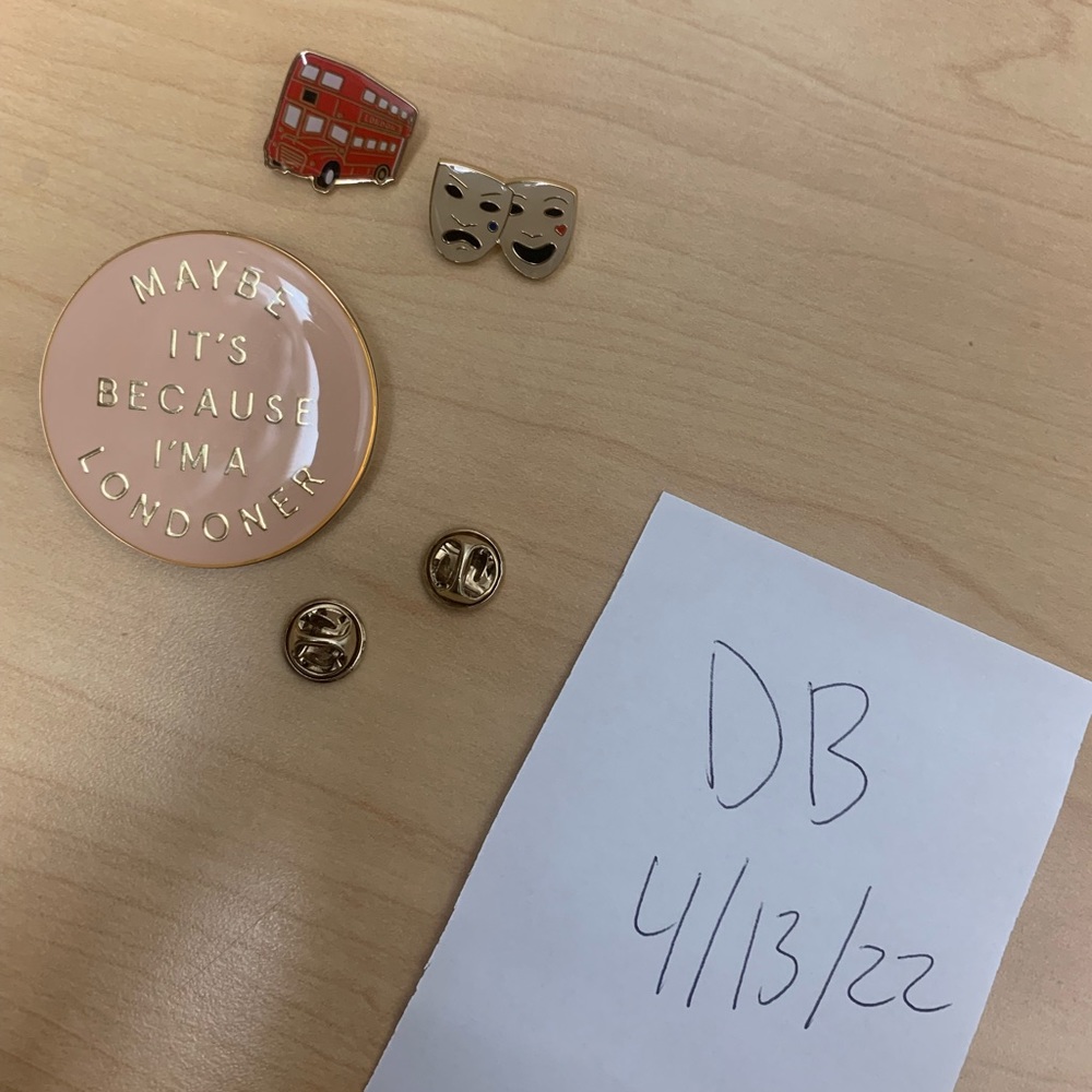 3 Burberry pins bundle